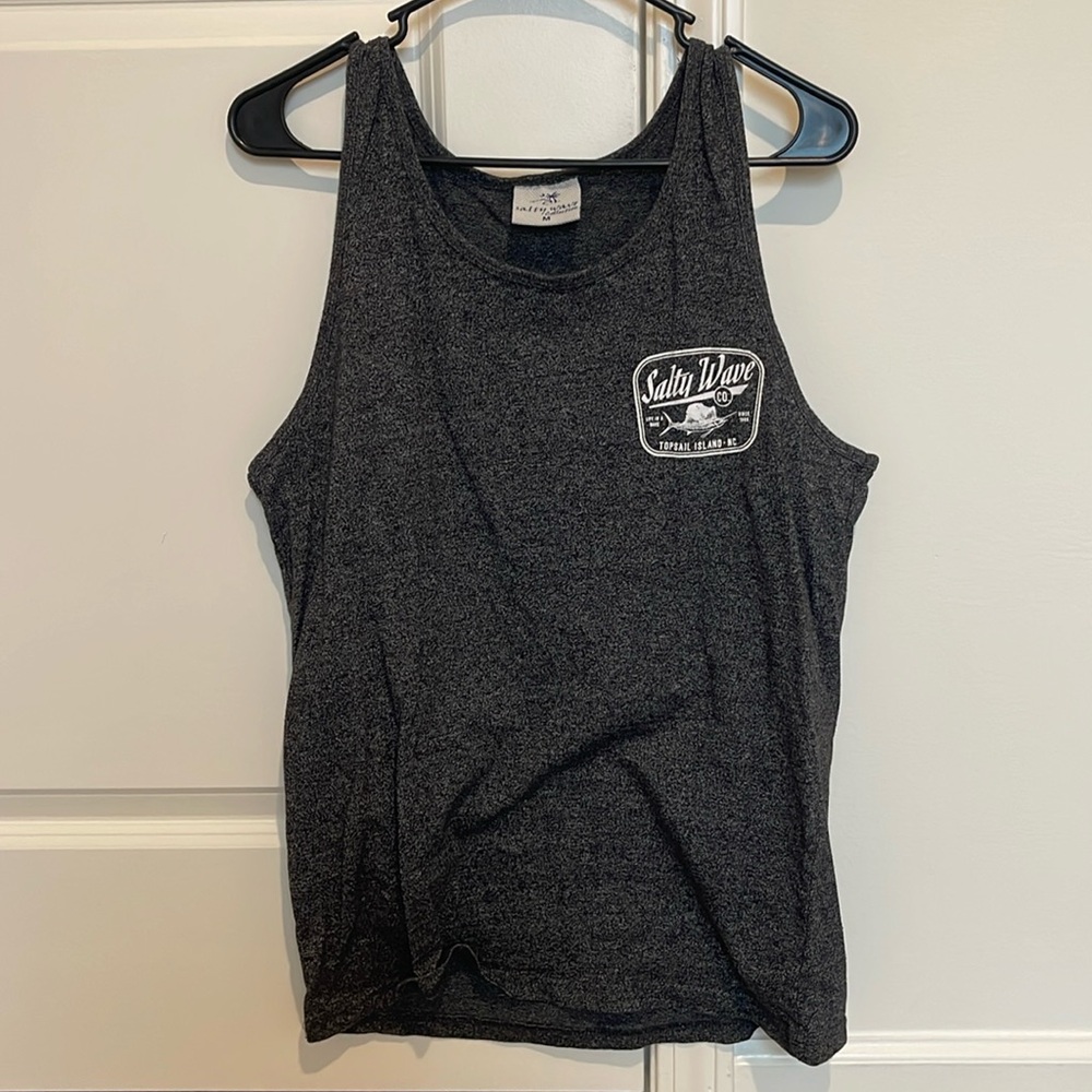 Men’s Medium Salty Wave Tank Top - Topsail Island NC